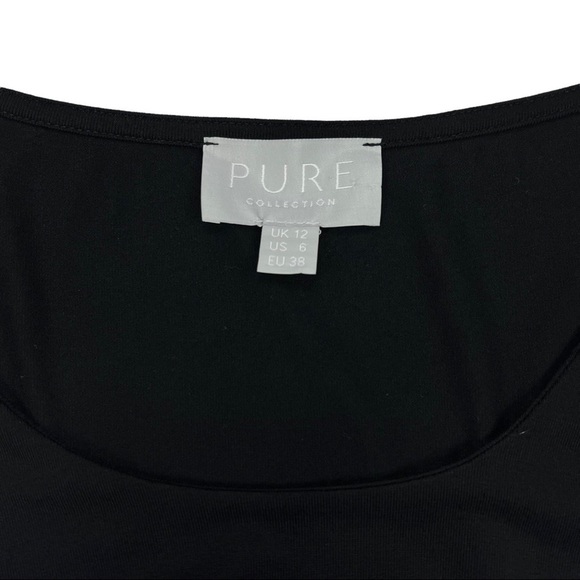 Pure Collection Black MIDI Long Sleeve Dress Size 6 - Picture 3 of 8